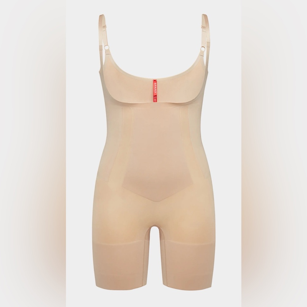 SPANX OnCore Sculpt Open Bust Mid-Thigh Bodysuit Shapewear 3X Nude NWOT